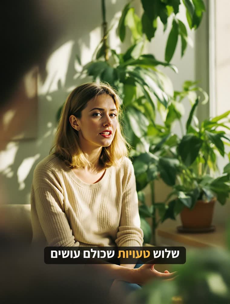 פריים לדוגמה עם כתוביות בעברית — יוצרים ועצמאים